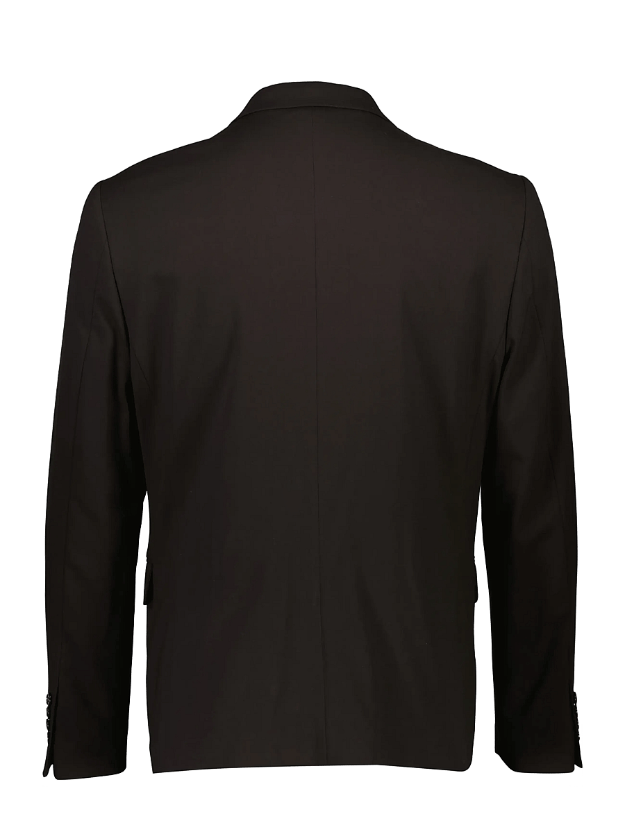 Lindbergh - Plain mens suit - normal length - enkeltradede blazere - jet black - 3