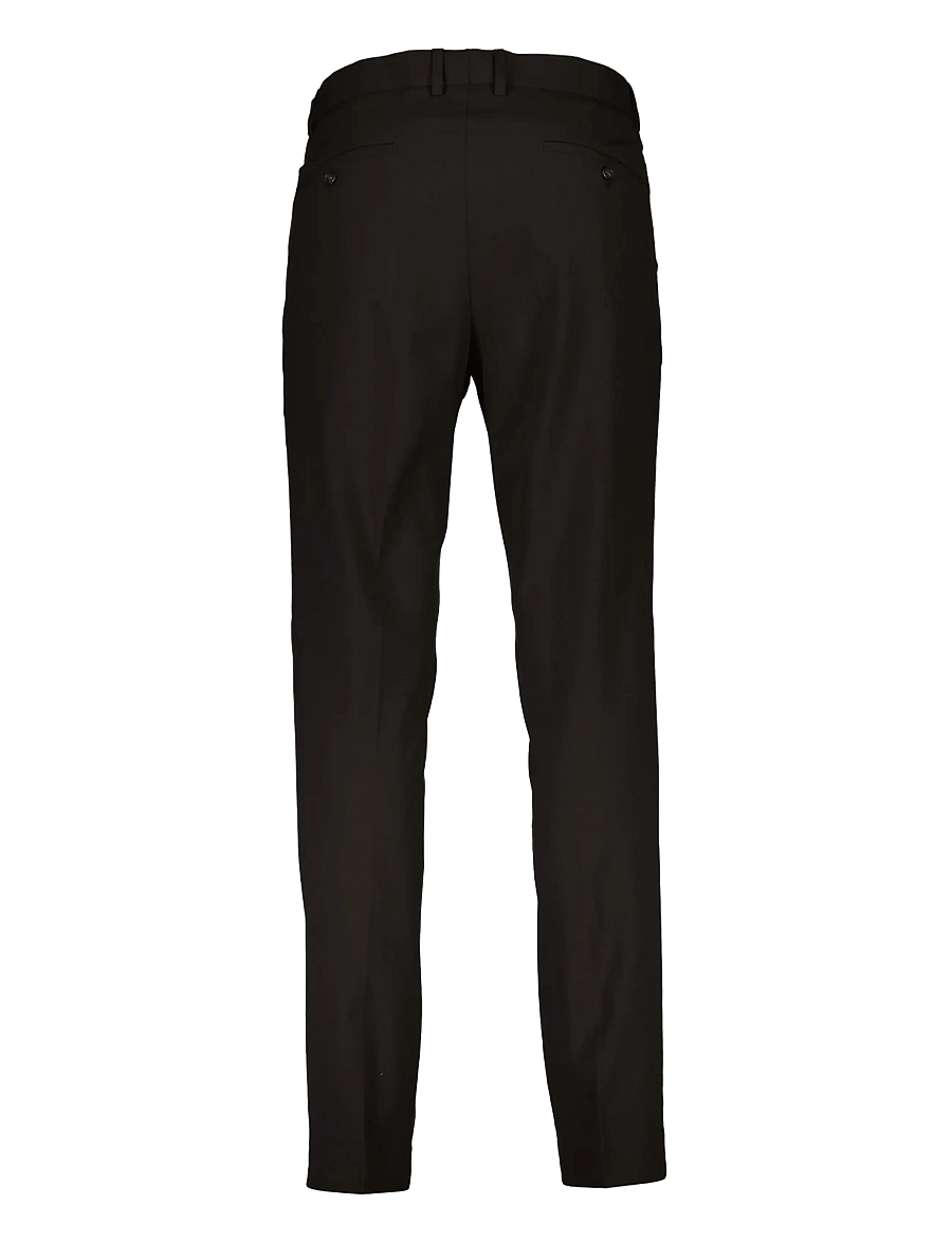 Lindbergh - Plain mens suit - normal length - enkeltradede blazere - jet black - 4