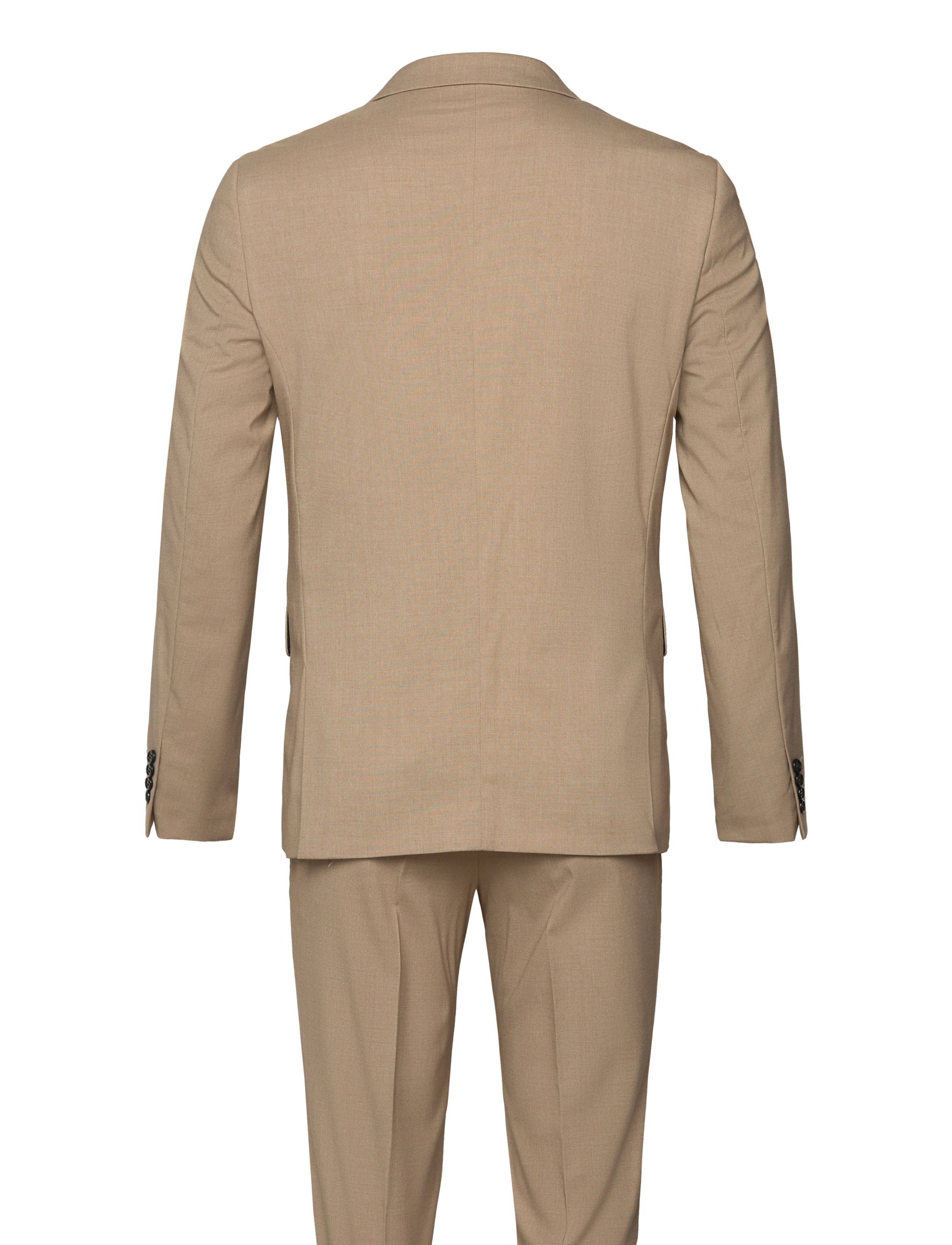 Lindbergh - Plain mens suit - normal length - enkelknäppta kavajer - lt beige mel - 2