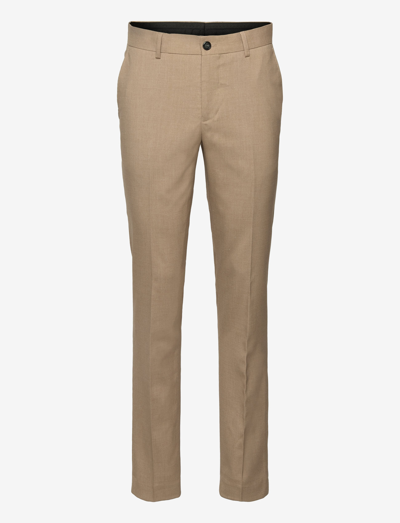 Lindbergh - Plain mens suit - normal length - enkeltradede blazere - lt beige mel - 3