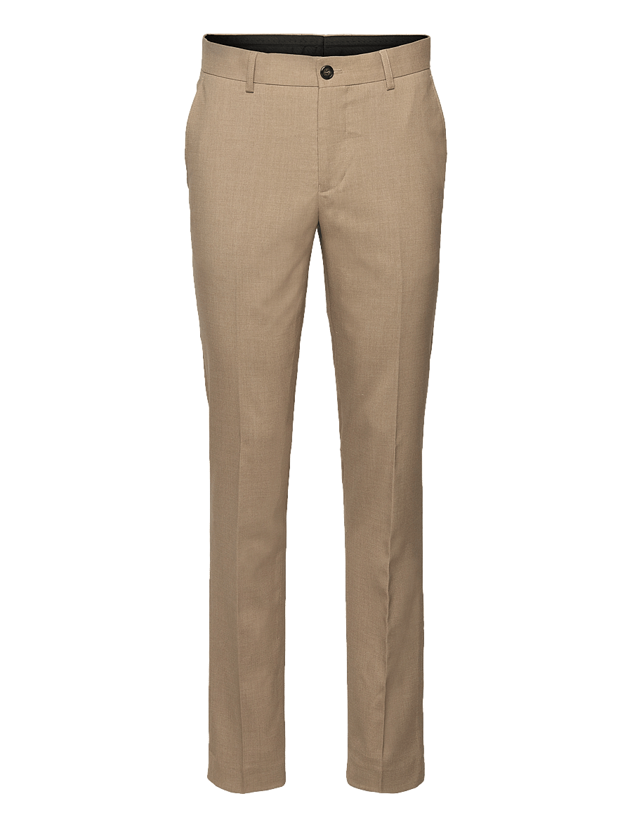Lindbergh - Plain mens suit - normal length - einreiher - lt beige mel - 3
