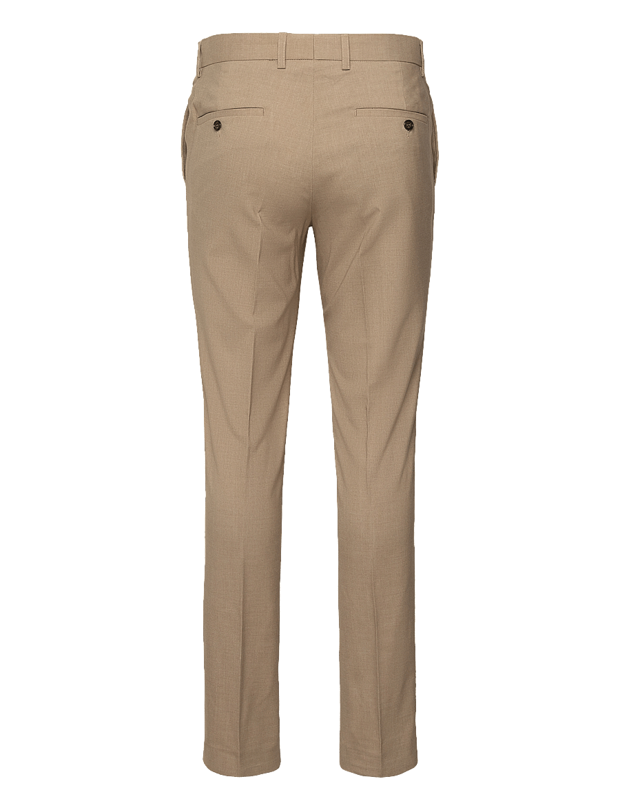 Lindbergh - Plain mens suit - normal length - einreiher - lt beige mel - 4