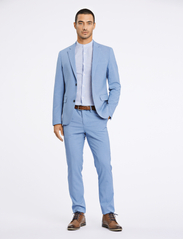 Lindbergh - Plain mens suit - dobbeltradede jakkesæt - lt blue mel - 4