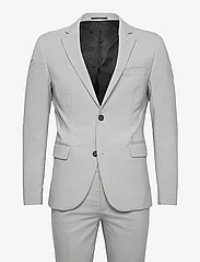 Lindbergh - Plain mens suit - kostuums met dubbele knopen - lt grey mix - 0