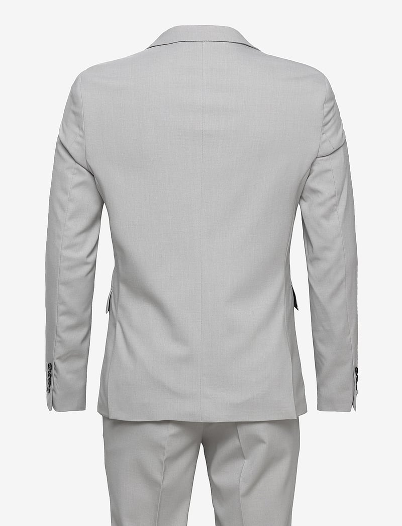 Lindbergh - Plain mens suit - normal length - enkelknäppta kavajer - lt grey mix - 2