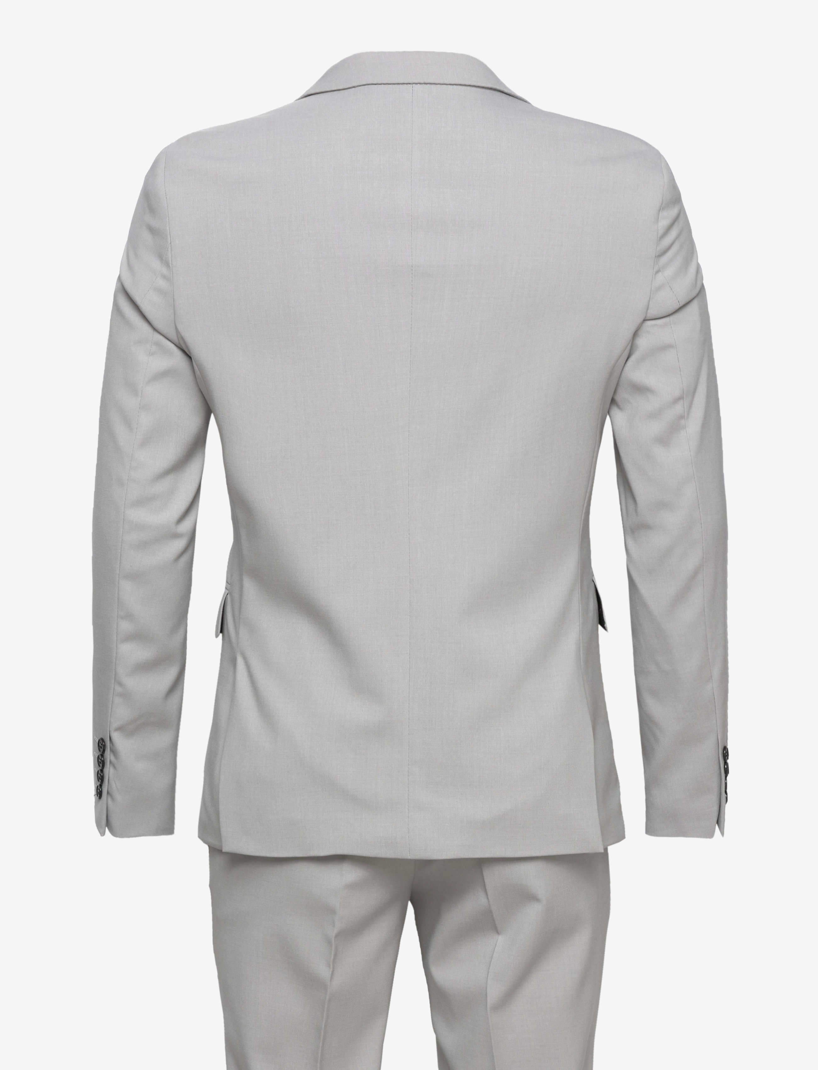 Lindbergh - Plain mens suit - normal length - einhnepptir blazerar - lt grey mix - 2