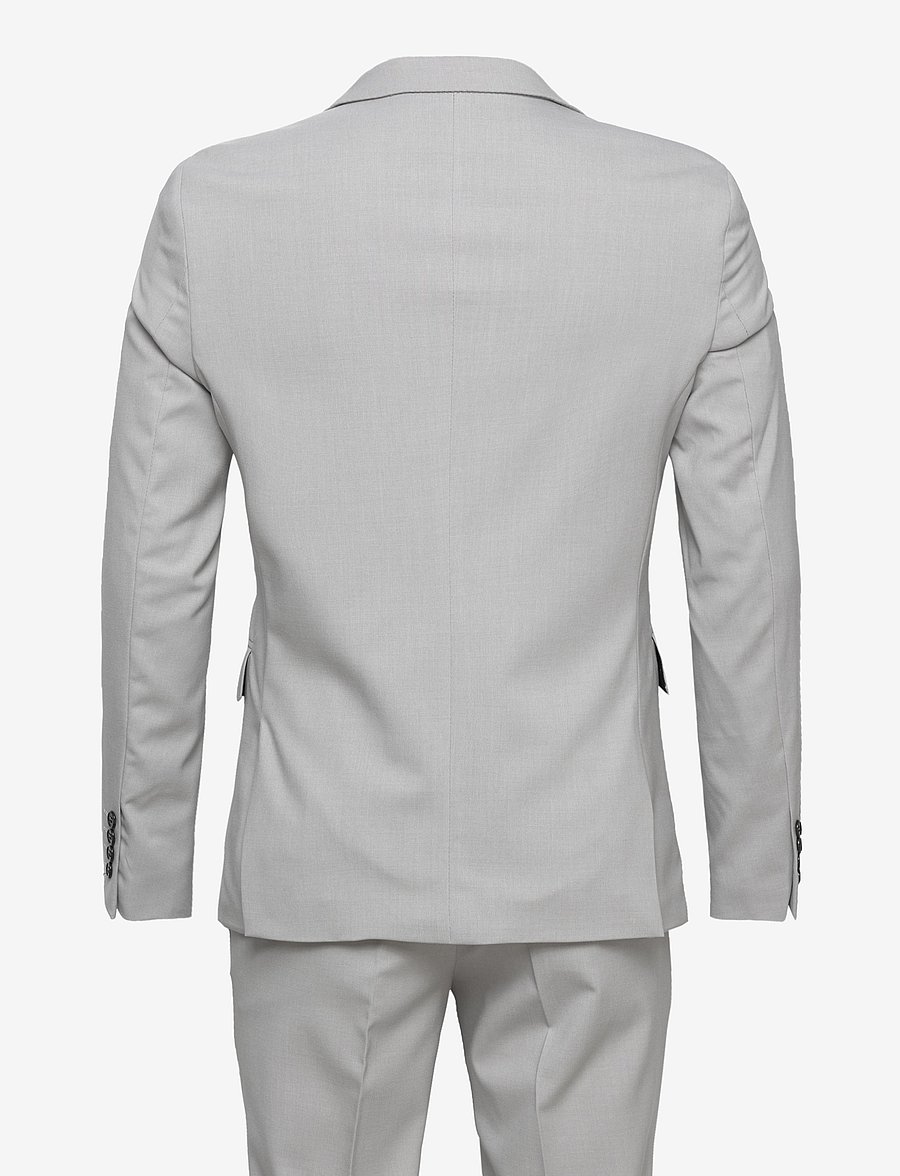 Lindbergh - Plain mens suit - normal length - einreiher - lt grey mix - 2