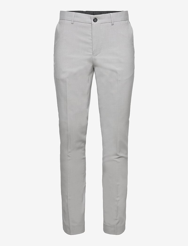 Lindbergh - Plain mens suit - normal length - enkelknäppta kavajer - lt grey mix - 3