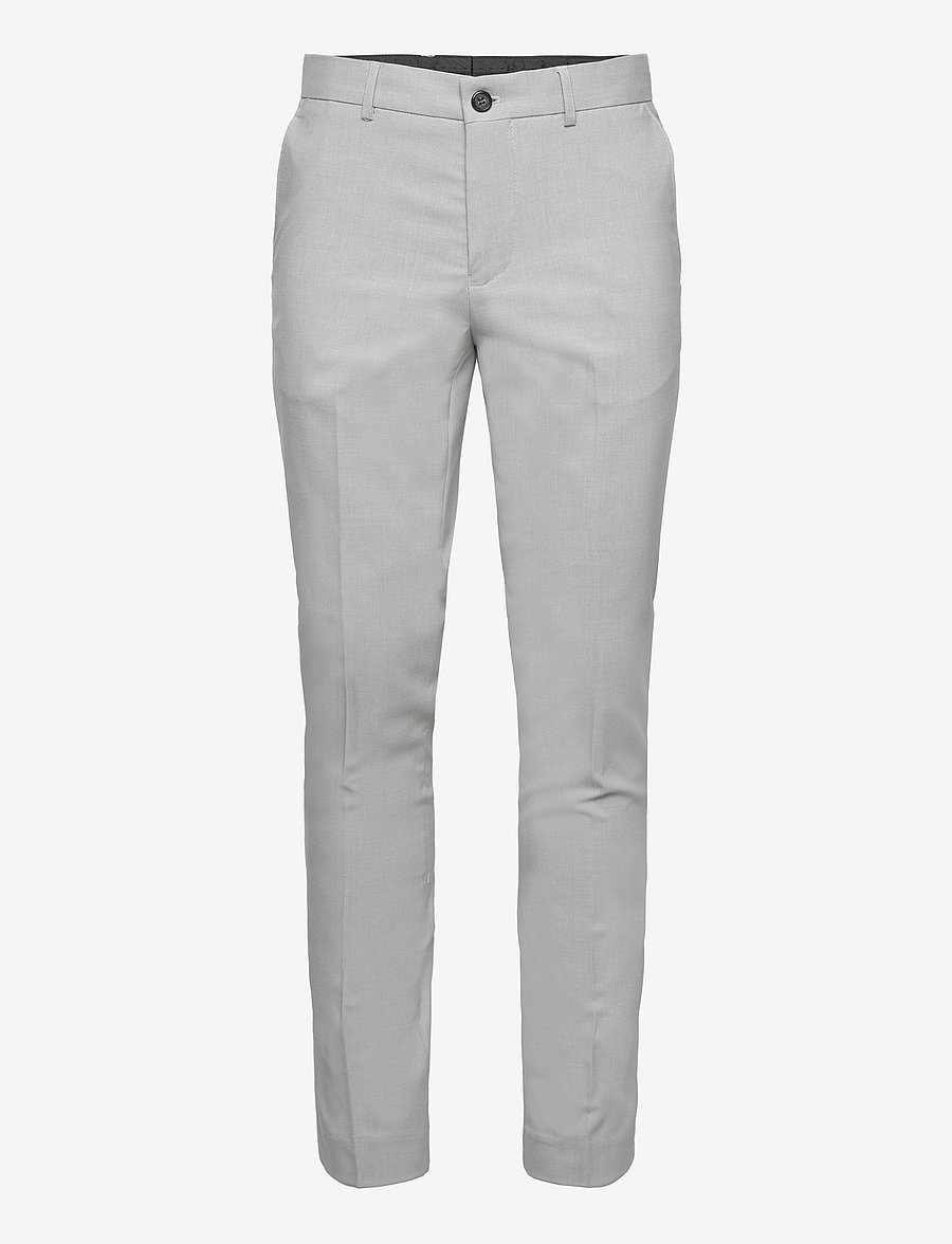 Lindbergh - Plain mens suit - normal length - einreiher - lt grey mix - 3
