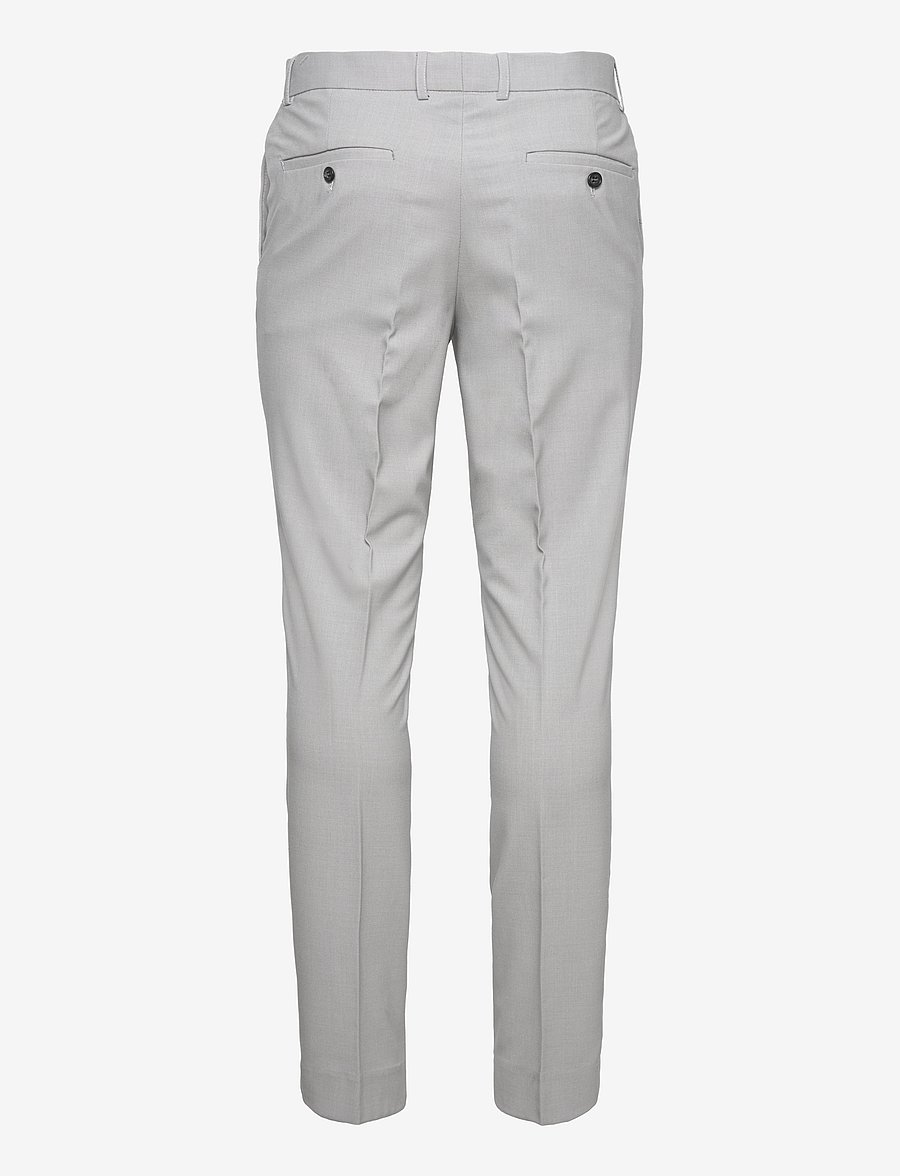 Lindbergh - Plain mens suit - normal length - einreiher - lt grey mix - 4