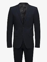 Lindbergh - Plain mens suit - dobbeltradede jakkesæt - navy - 0