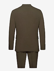 Lindbergh - Plain mens suit - double breasted suits - olive - 1