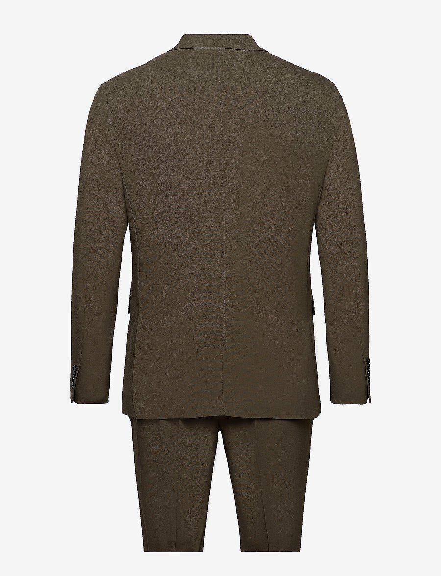 Lindbergh - Plain mens suit - normal length - einreiher - olive - 2