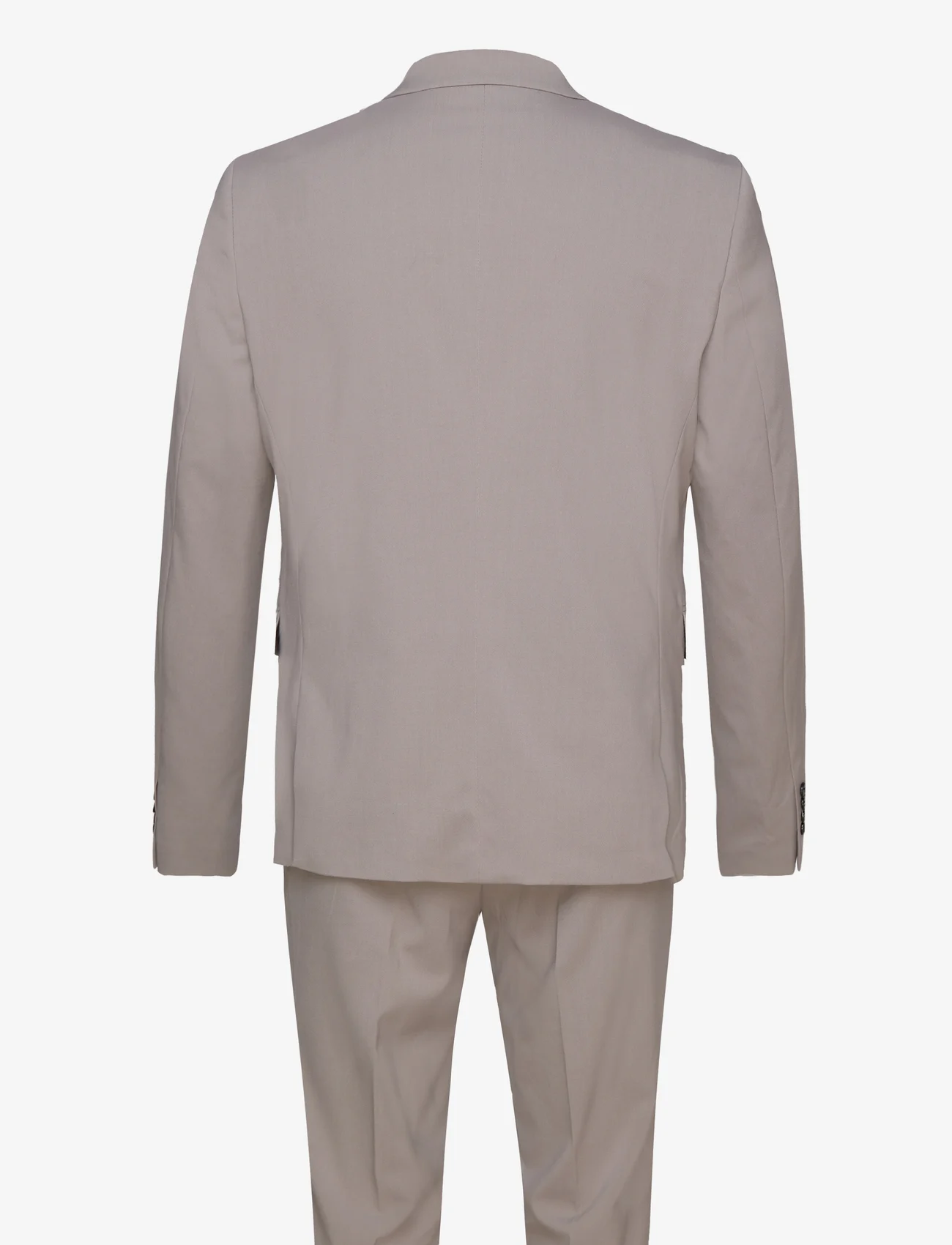 Lindbergh - Plain mens suit - dobbeltradede jakkesæt - sand - 1
