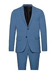 Lindbergh - Plain mens suit - zweireiher anzüge - sky blue - 0