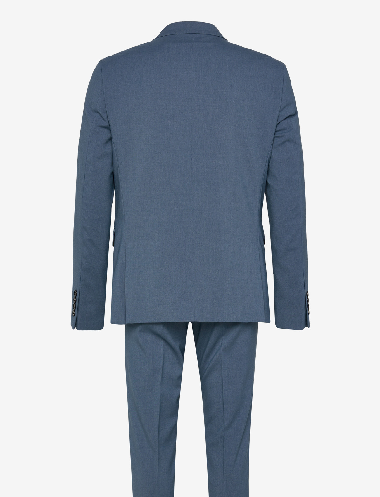 Lindbergh - Plain mens suit - normal length - einreiher - steel blue mel - 2