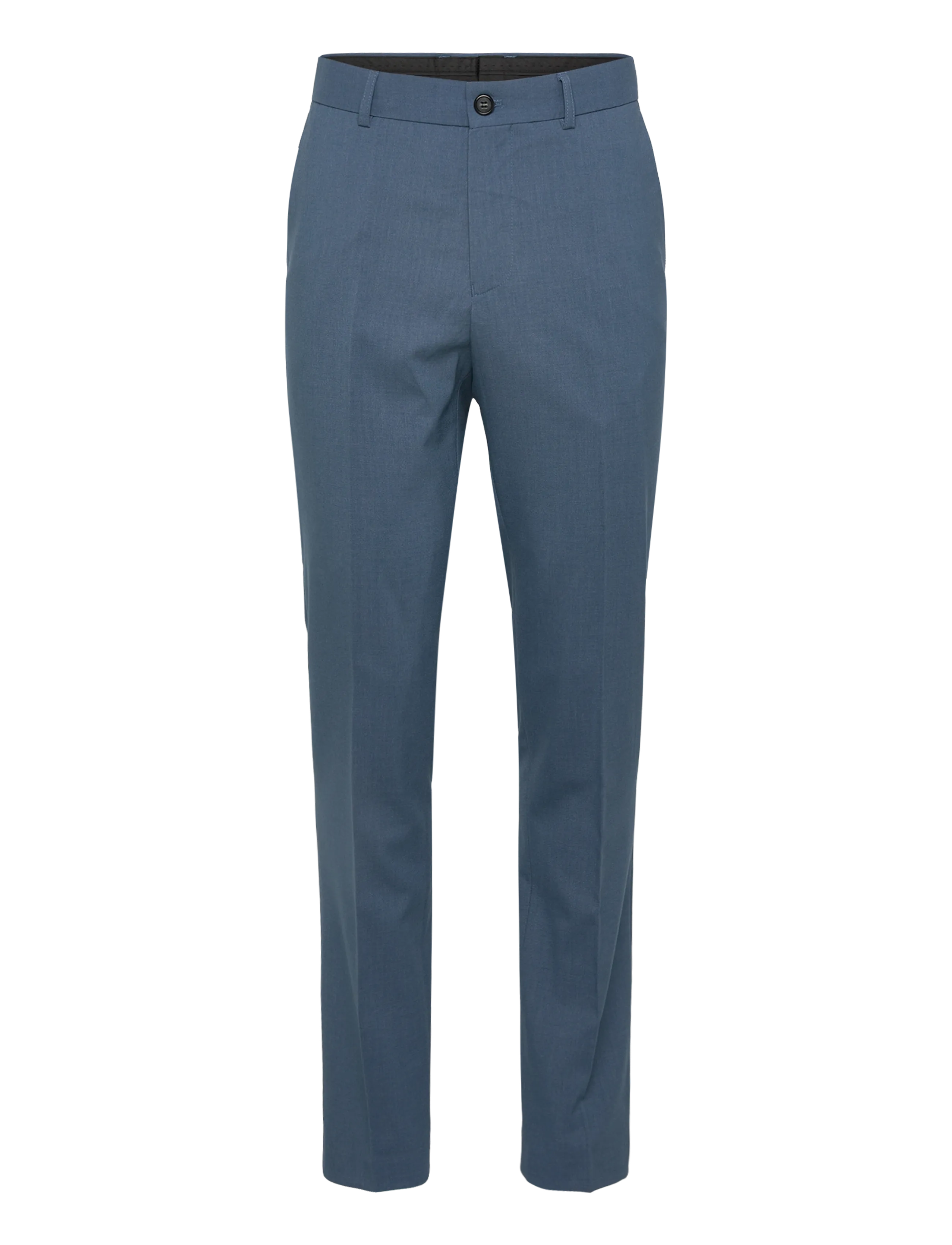 Lindbergh - Plain mens suit - normal length - enkelknäppta kavajer - steel blue mel - 3