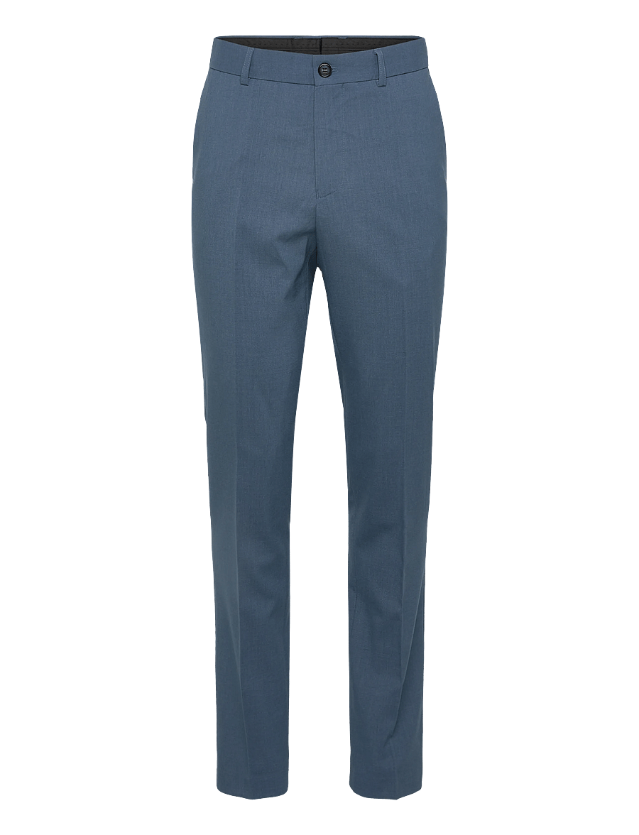 Lindbergh - Plain mens suit - normal length - einreiher - steel blue mel - 3