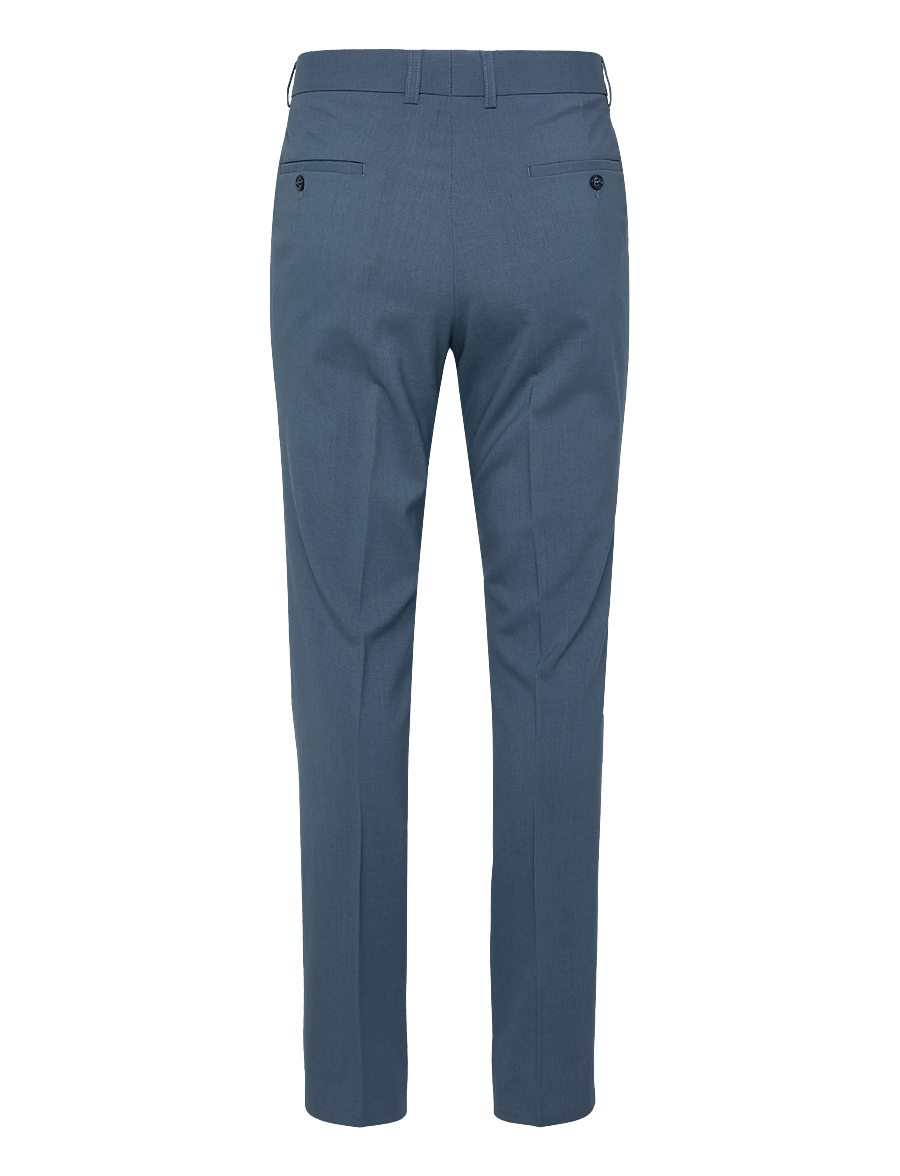 Lindbergh - Plain mens suit - normal length - einreiher - steel blue mel - 4