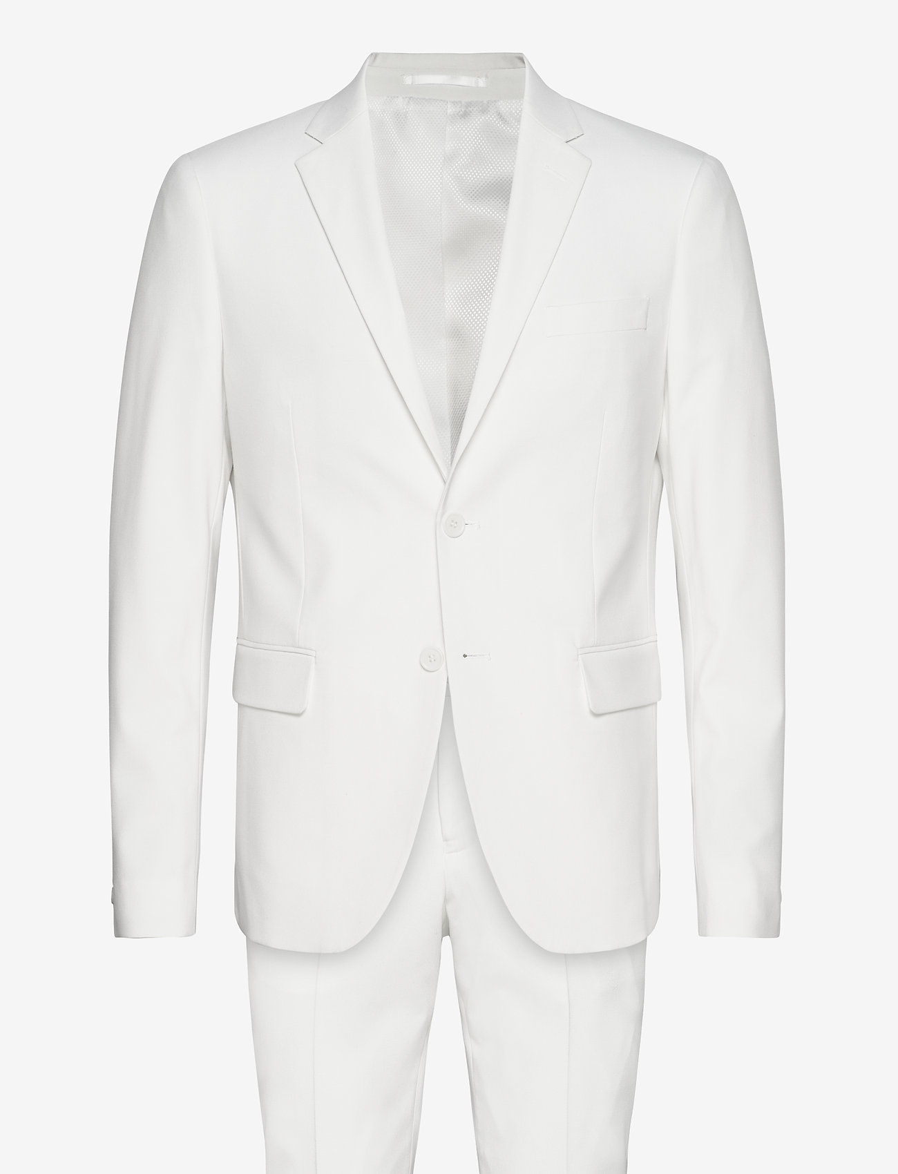 Lindbergh - Plain mens suit - normal length - single breasted blazers - white - 1