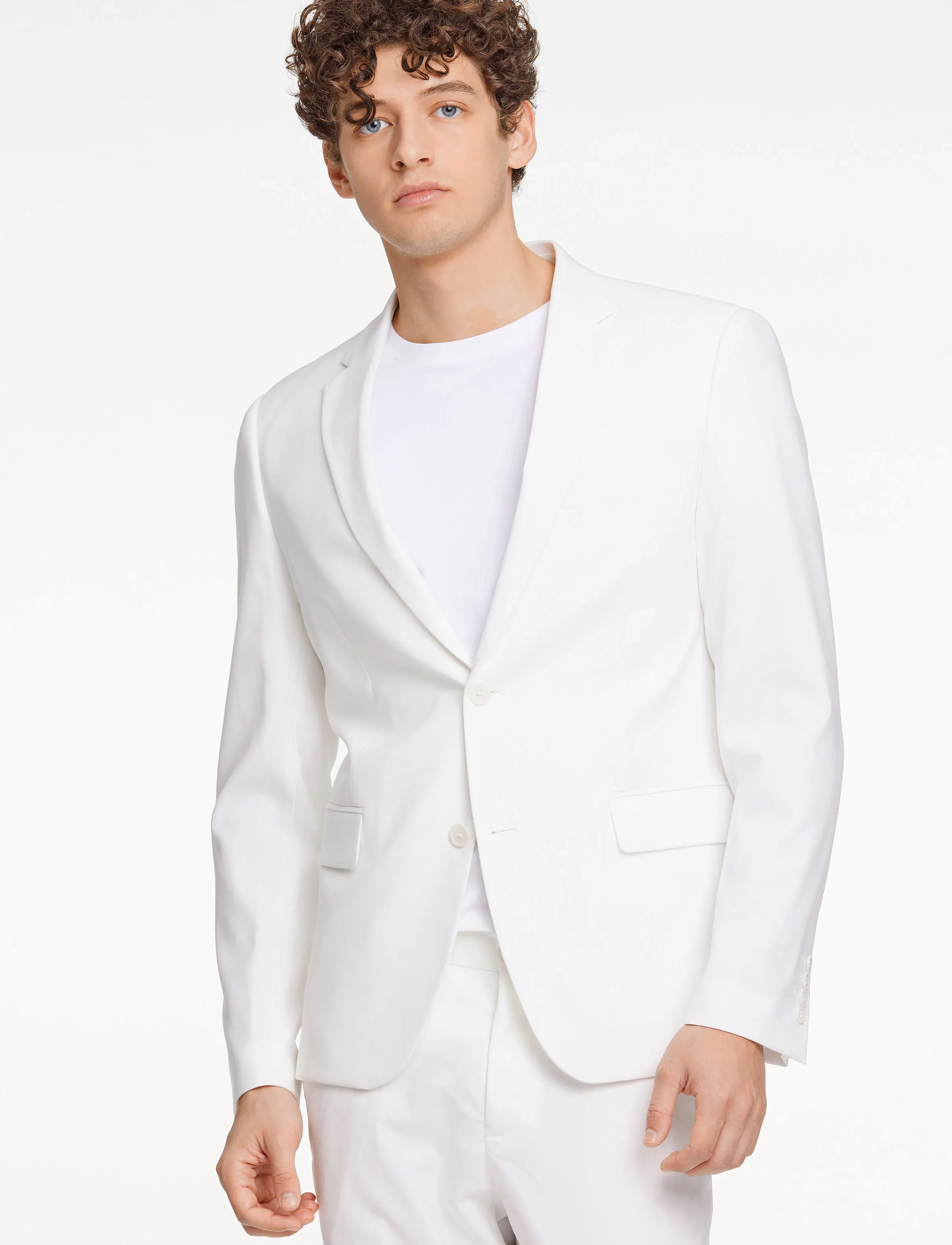 Lindbergh Plain Mens Suit Normal Length, 48, Suits & Blazer, Weiß - Suits, Männerswear