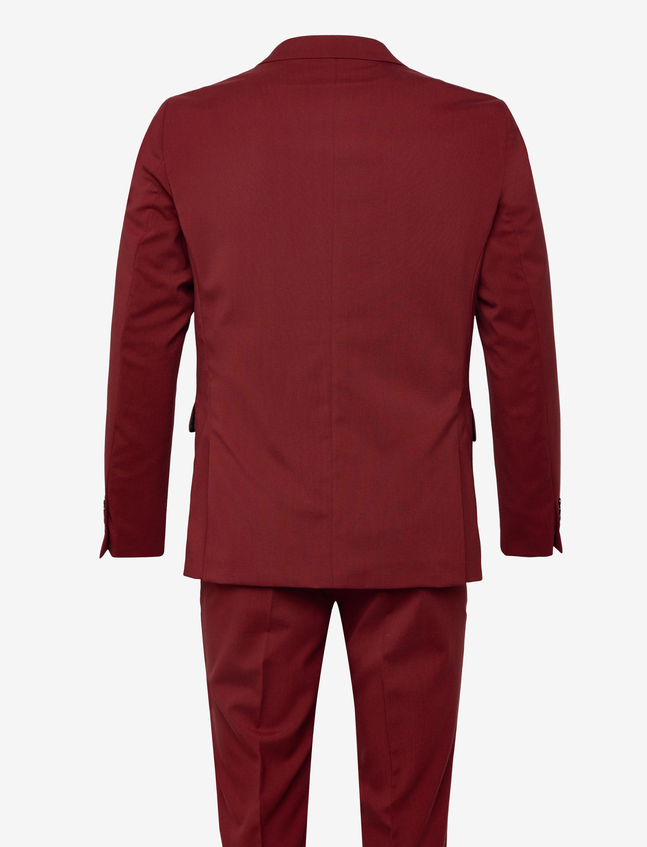 Lindbergh - Plain mens suit - normal length - enkelknäppta kavajer - wine - 1