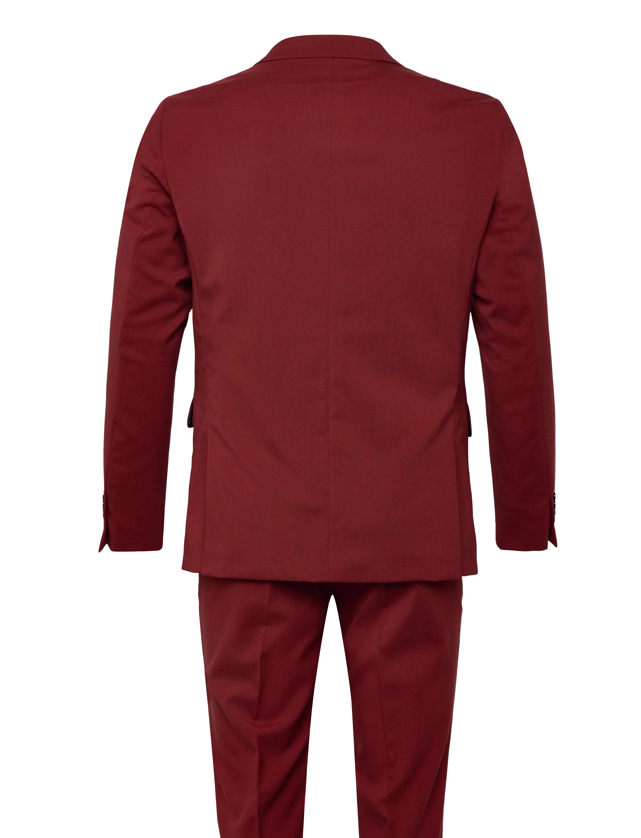 Lindbergh - Plain mens suit - normal length - enkelknäppta kavajer - wine - 1