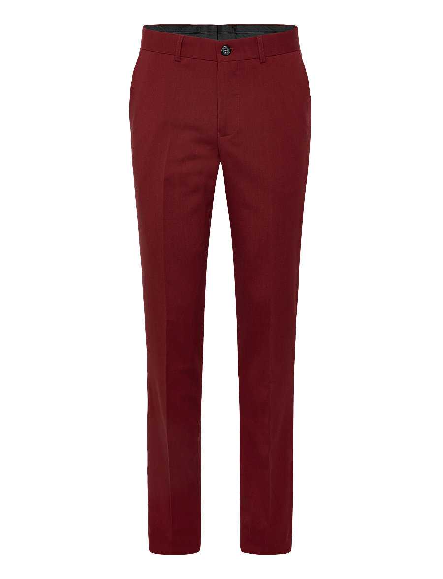 Lindbergh - Plain mens suit - normal length - vienaeiliai švarkai - wine - 2