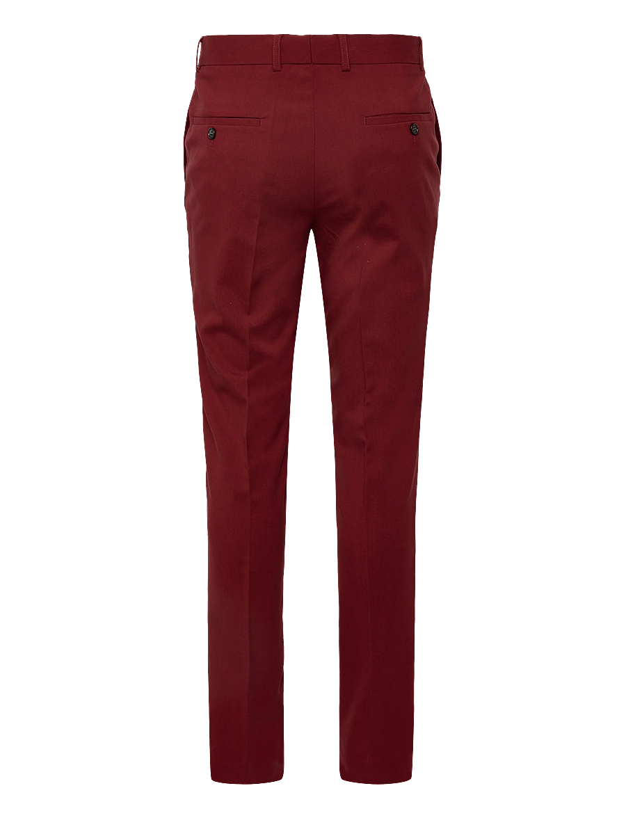Lindbergh - Plain mens suit - normal length - vienaeiliai švarkai - wine - 3