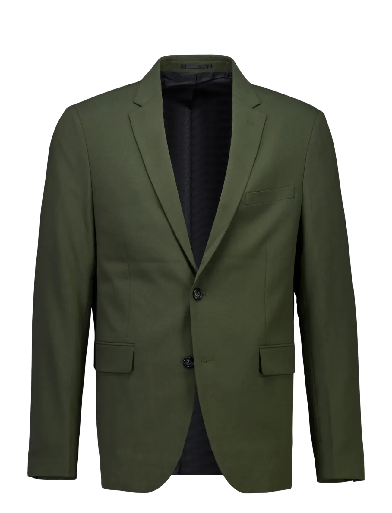 Lindbergh - Plain mens suit - normal length - einreiher - wood green - 1