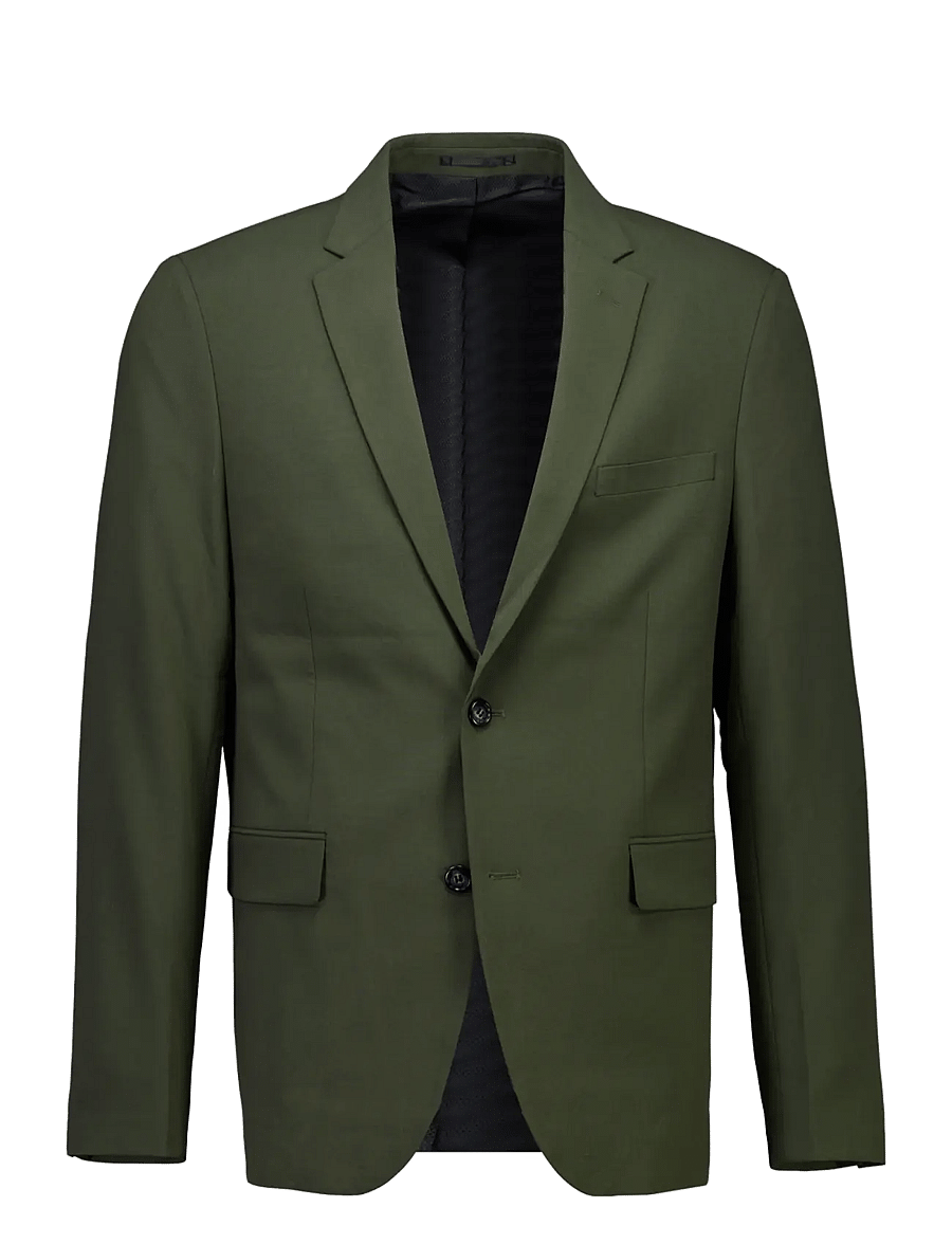 Lindbergh - Plain mens suit - normal length - einreiher - wood green - 1