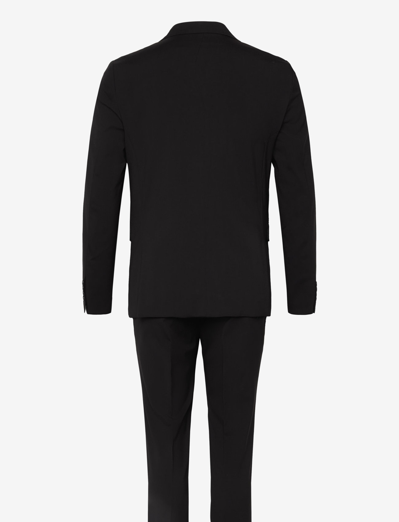 Lindbergh - Plain DB mens suit - normal length - dobbeltradede blazere - black - 2