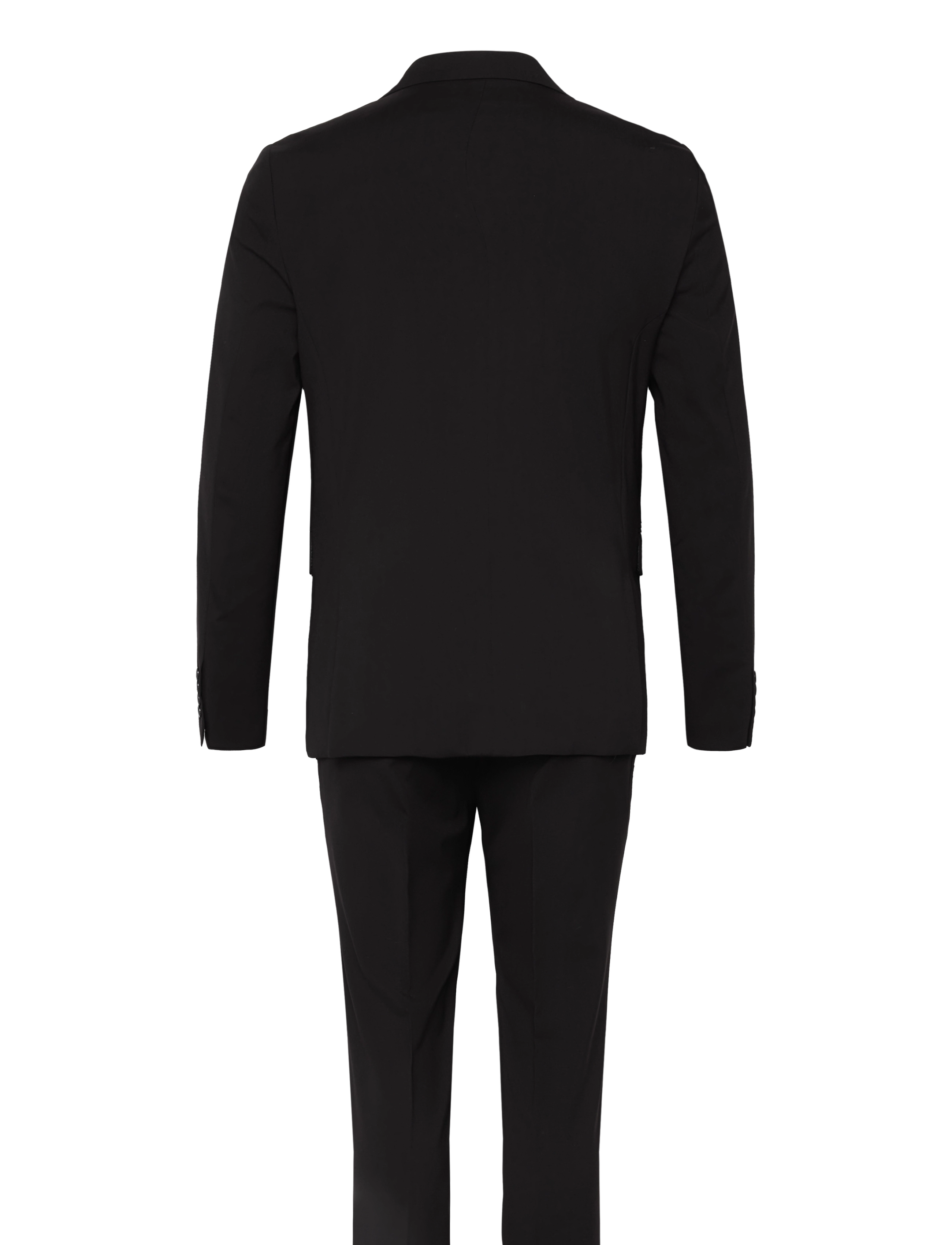 Lindbergh - Plain DB mens suit - normal length - dubbelknäppta kavajer - black - 2