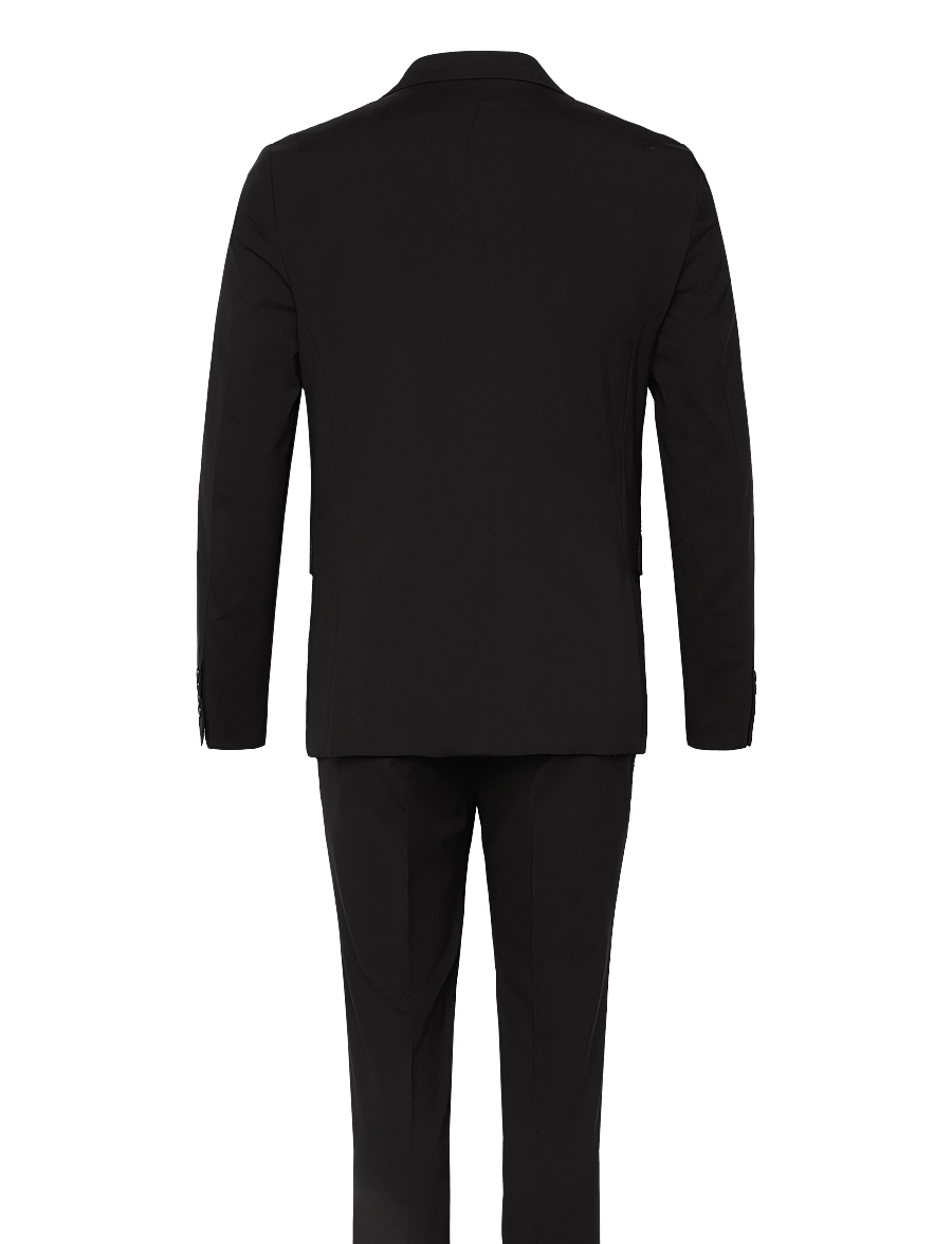 Lindbergh - Plain DB mens suit - normal length - dubbelknäppta kavajer - black - 2
