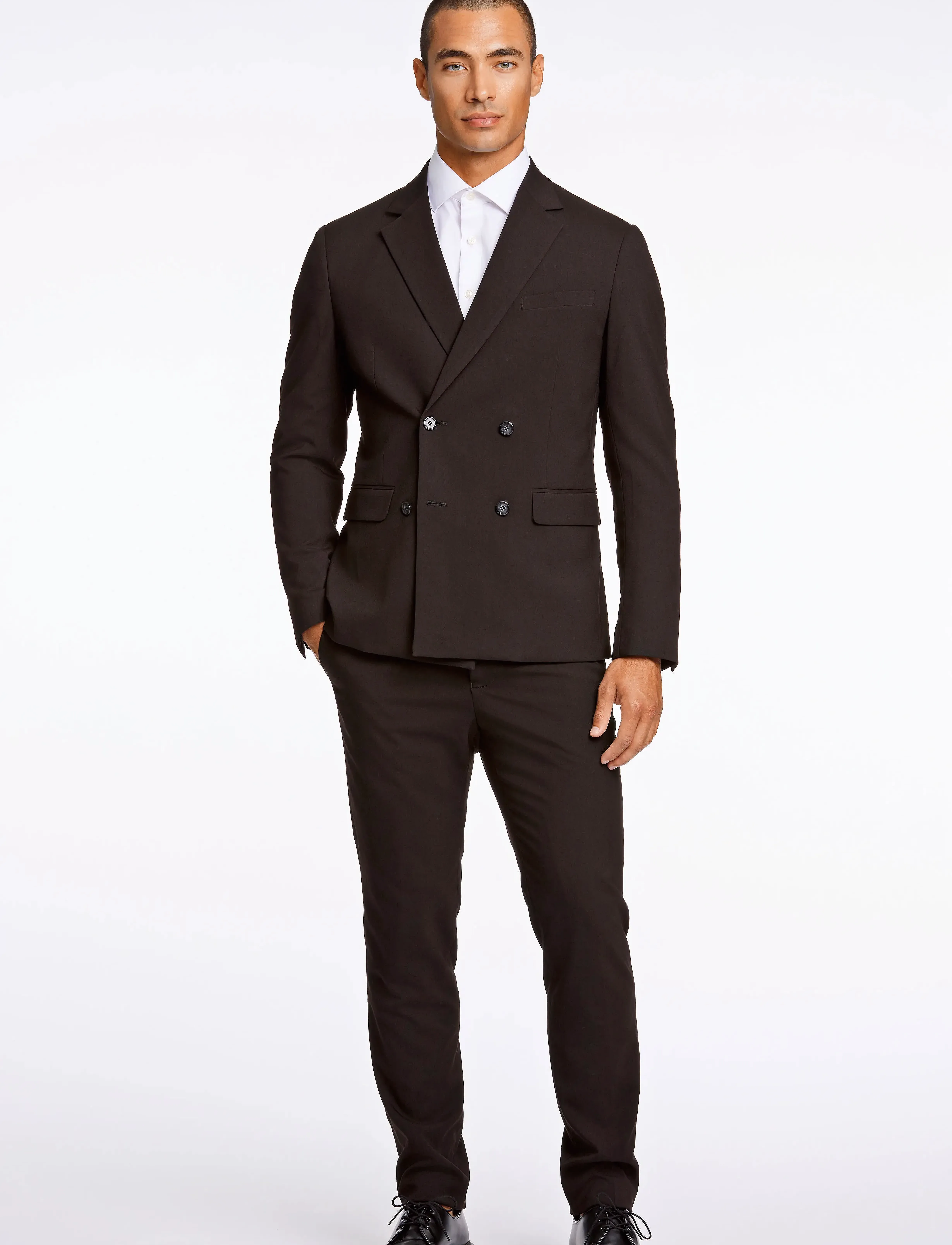 Lindbergh Plain Db Mens Suit Normal Length, 56, Suits & Blazer, Schwarz - Suits, Männerswear