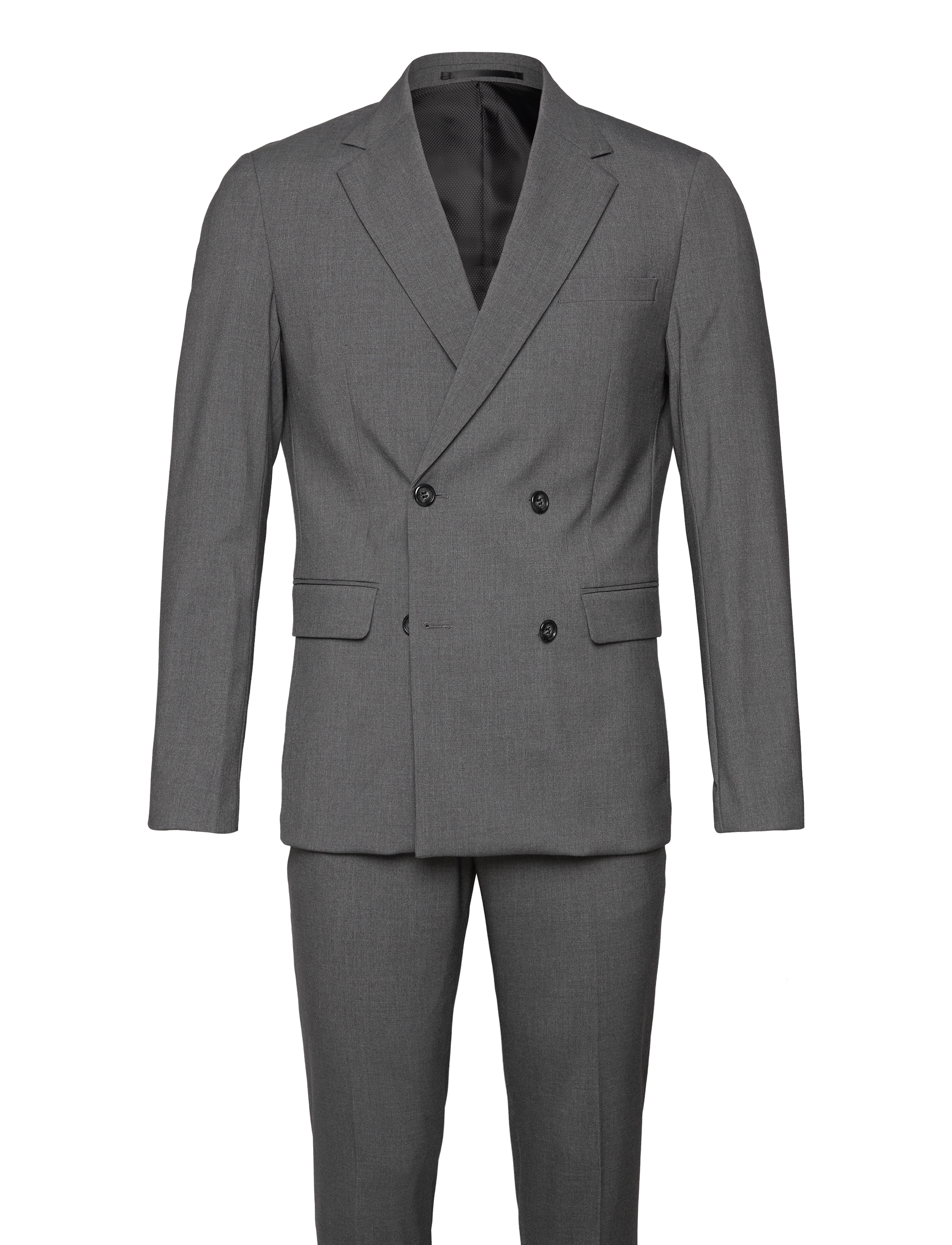 LINDBERGH Plain Db Mens Anzug - Normal Length Grau - 52 - Herren