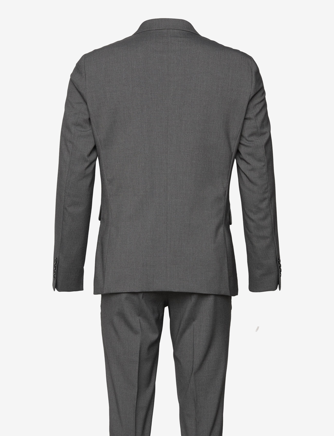 Lindbergh - Plain DB mens suit - normal lenght - dubbelknäppta kavajer - grey mix - 2