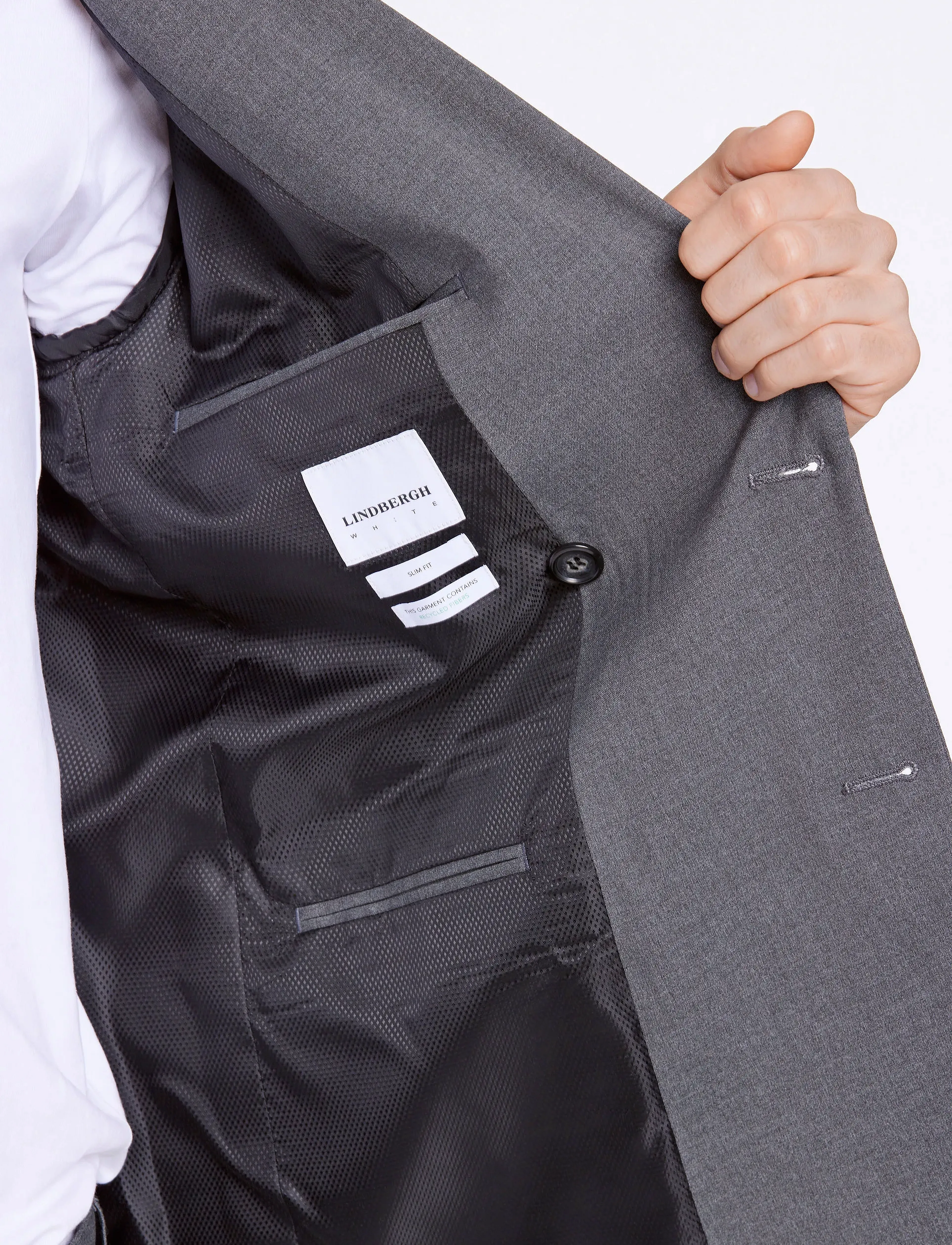 Lindbergh Plain Db Mens Suit Normal Length kostymer herr – bild 7
