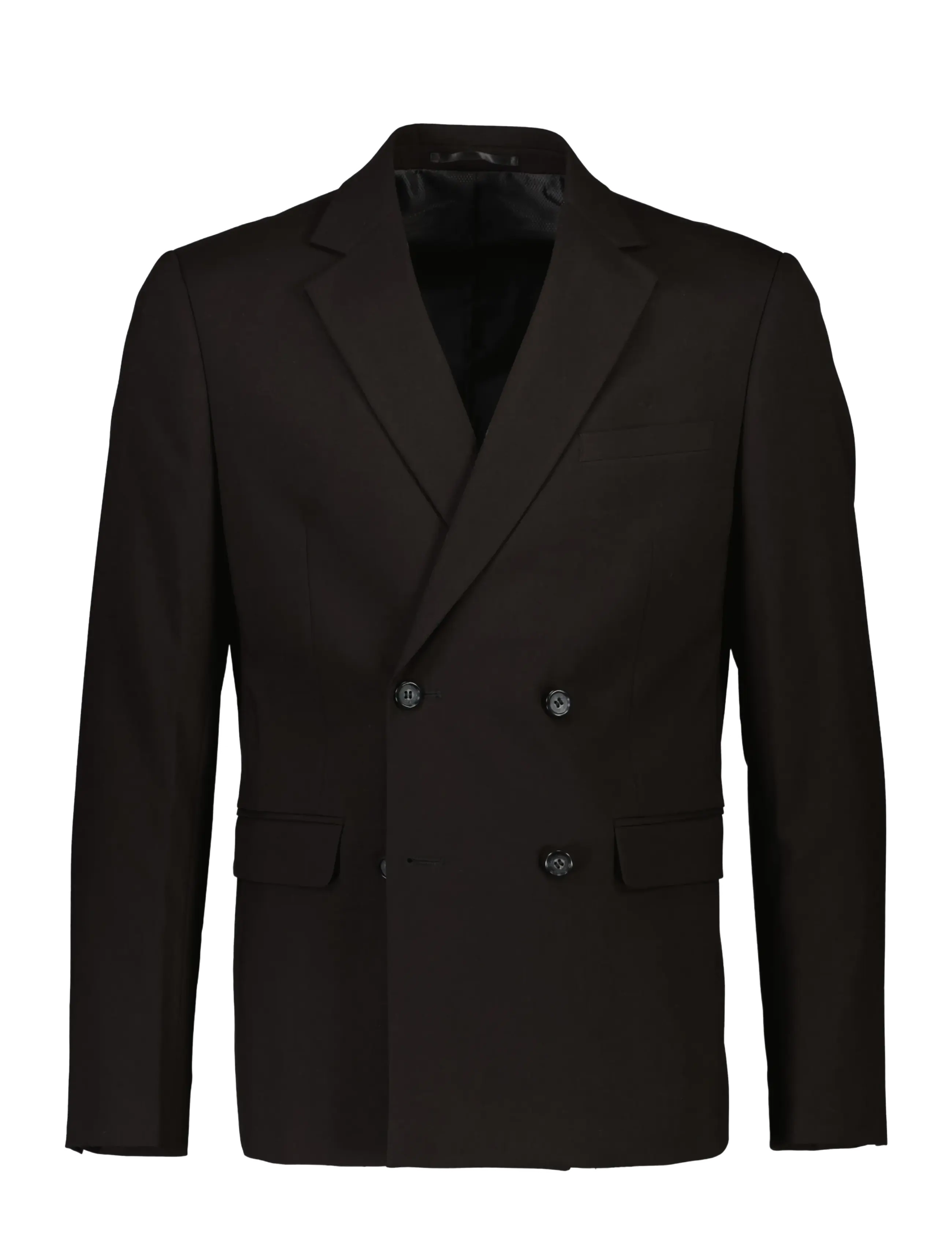 Lindbergh - Plain DB mens suit - normal length - dubbelknäppta kavajer - jet black - 2