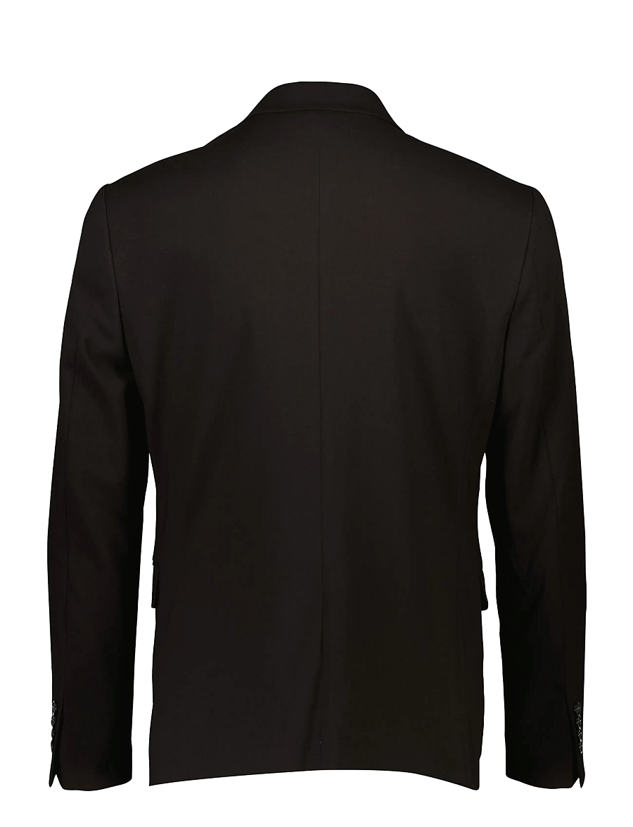 Lindbergh - Plain DB mens suit - normal length - dubbelknäppta kavajer - jet black - 4