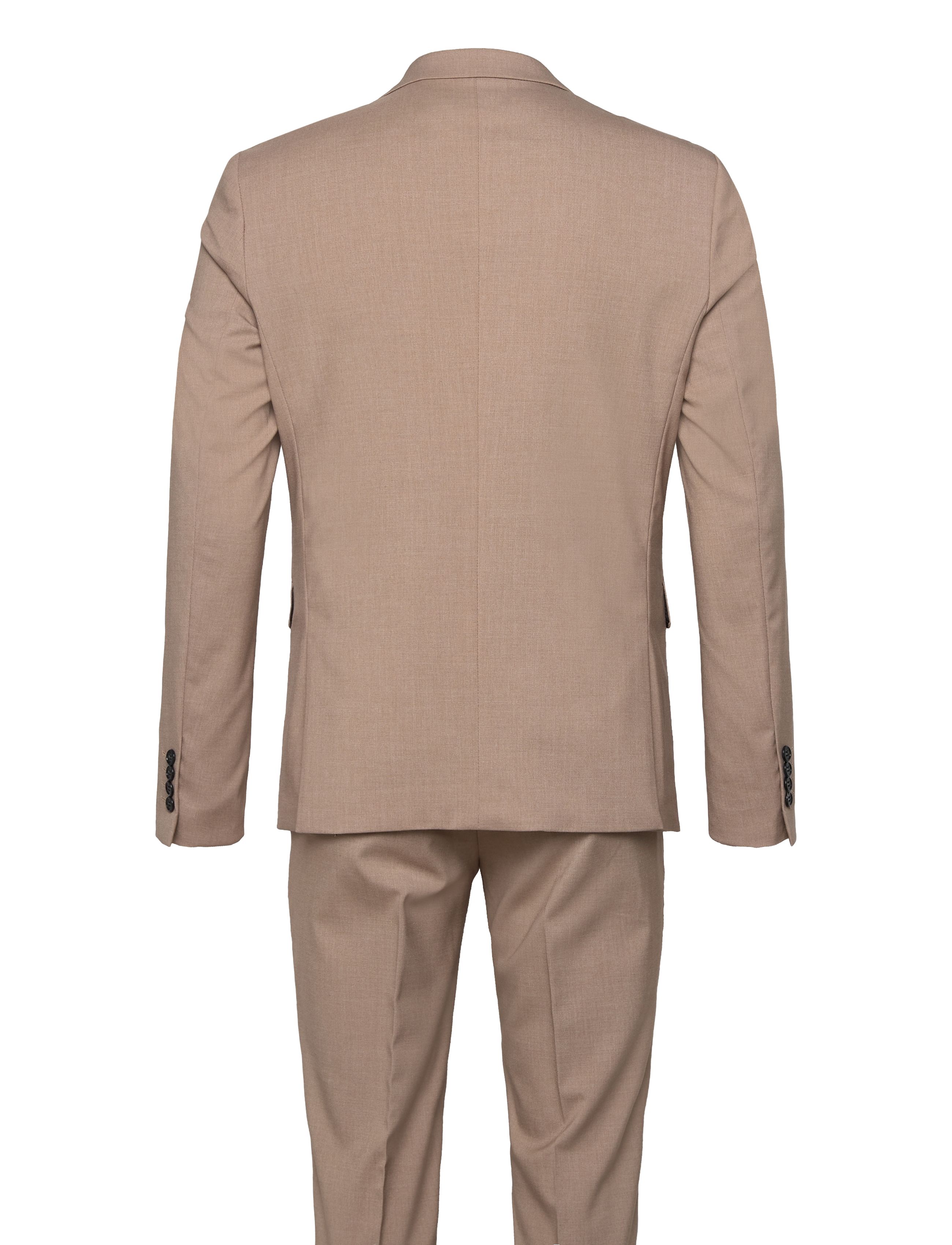 Lindbergh - Plain DB mens suit - normal length - kahe rinnatisega pintsakud - lt beige mel - 2