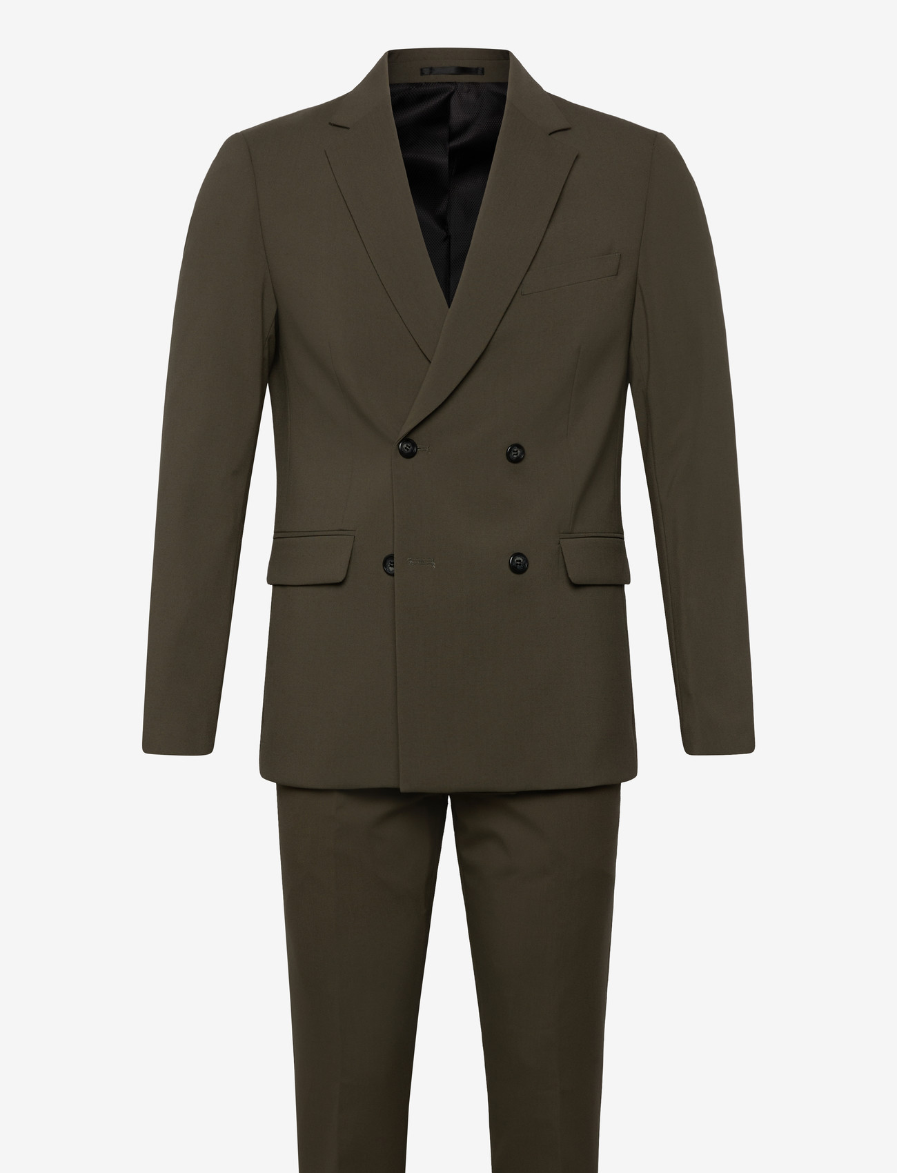 Lindbergh - Plain DB mens suit - normal length - zweireiher - olive - 1