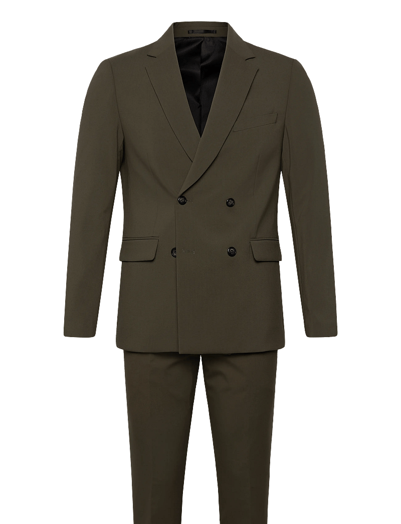 Lindbergh - Plain DB mens suit - normal length - zweireiher - olive - 1