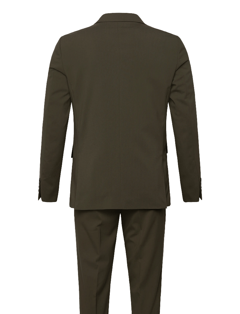 Lindbergh - Plain DB mens suit - normal length - zweireiher - olive - 2