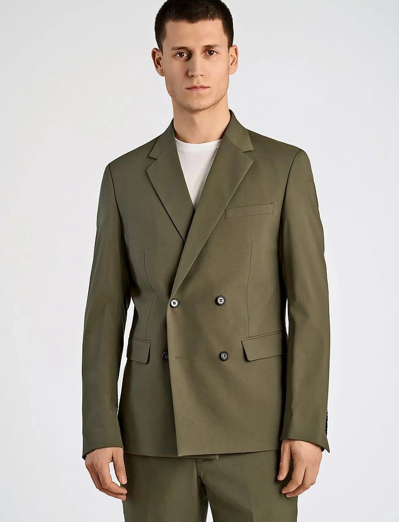 Lindbergh - Plain DB mens suit - normal length - zweireiher - olive - 5