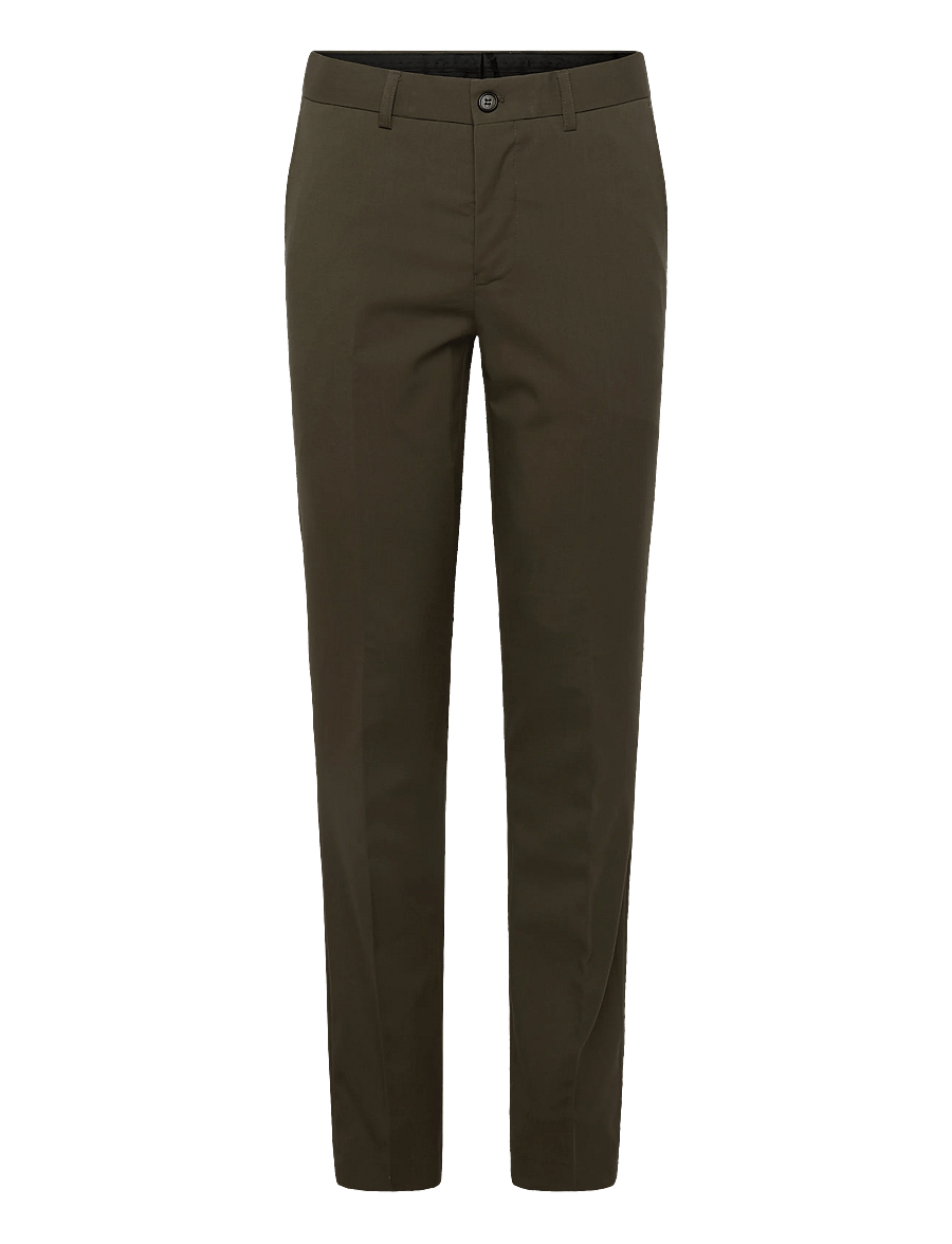 Lindbergh - Plain DB mens suit - normal length - dobeltkneppede blazere - olive - 3