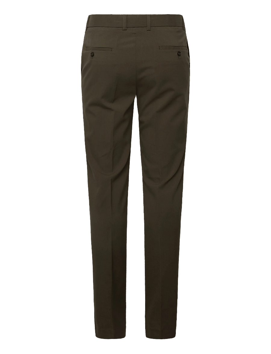 Lindbergh - Plain DB mens suit - normal length - dobeltkneppede blazere - olive - 4