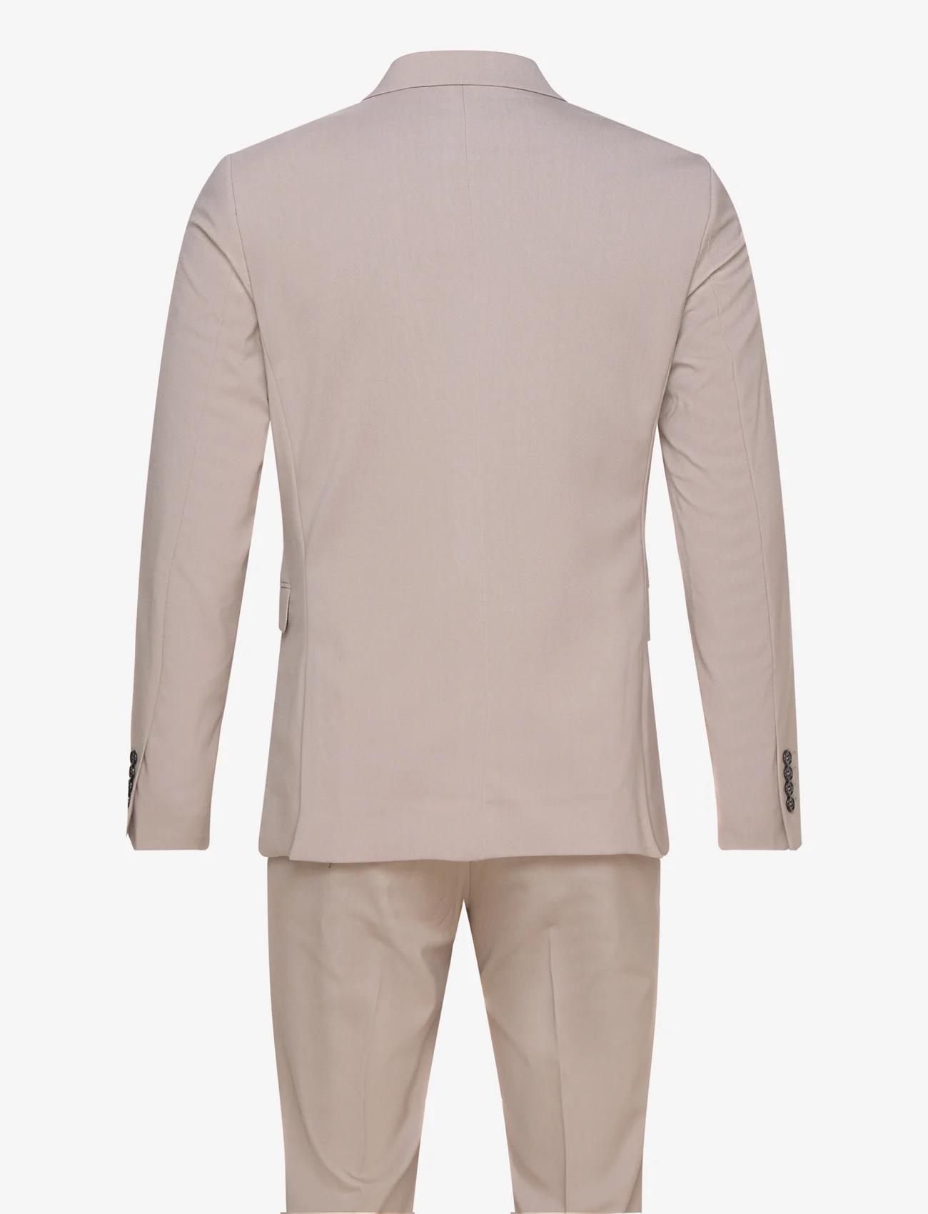 Lindbergh - Plain DB mens suit - normal lenght - double breasted suits - sand - 1