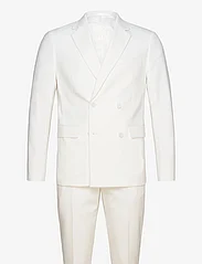 Lindbergh - Plain DB mens suit - normal lenght - double breasted suits - white - 0