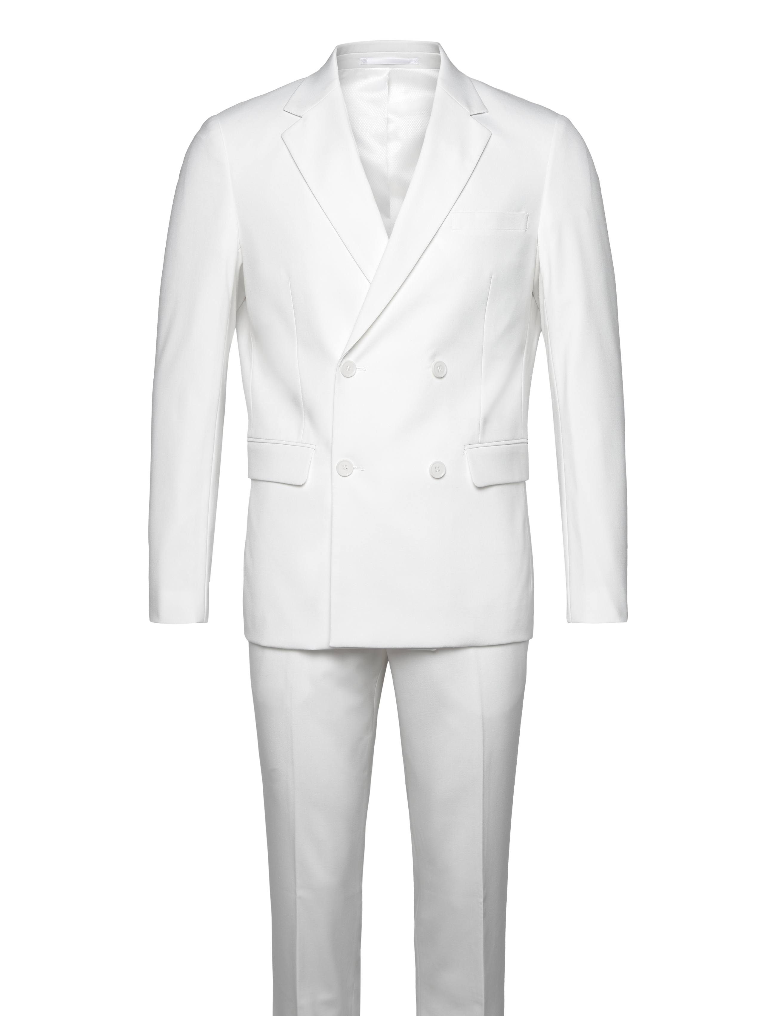 Plain DB mens suit - normal length - WHITE